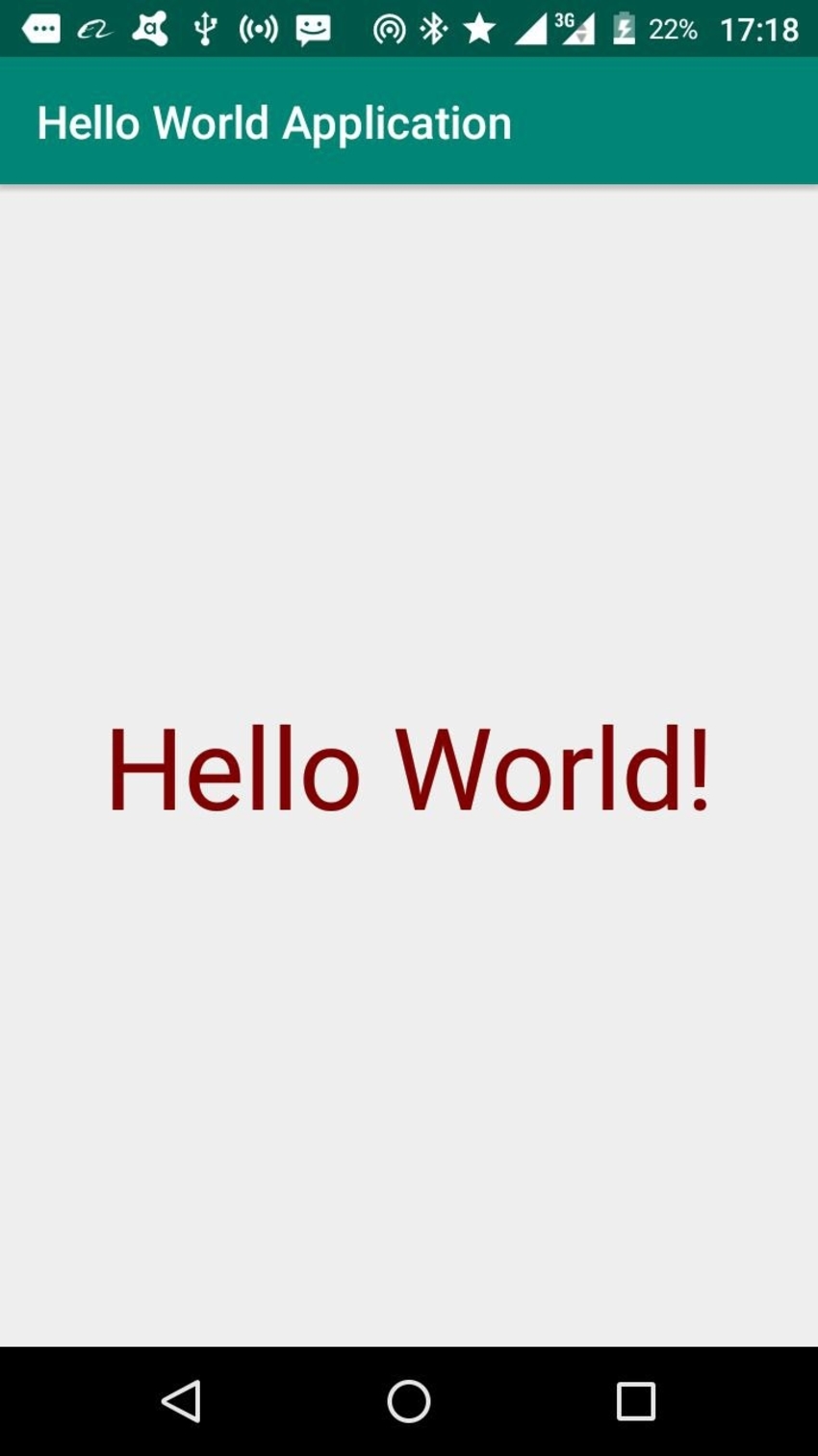 completed hello world app